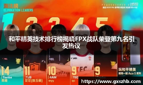 和平精英技术排行榜揭晓FPX战队荣登第九名引发热议